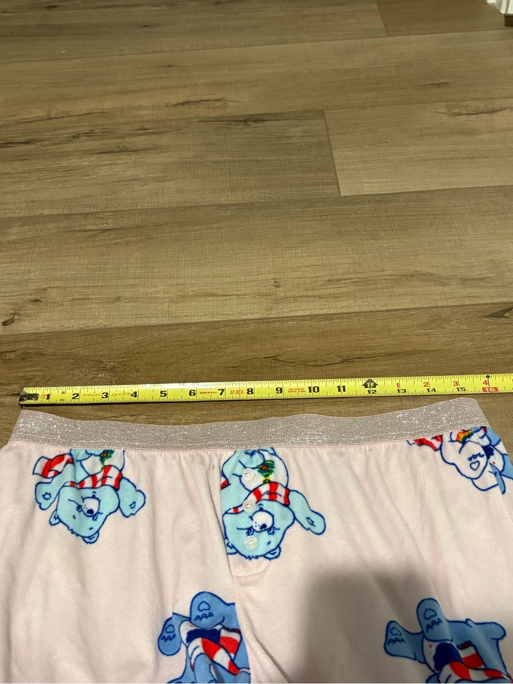 Care Bears‎ Christmas snowflake Pajama Sleep Pants Women Pink size medium - Picture 8 of 10